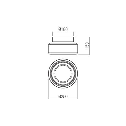Redo 01-3588 - LED Stropní svítidlo SOLERA LED/18W/230V pr. 25 cm CRI 93 3000/4000K šedá