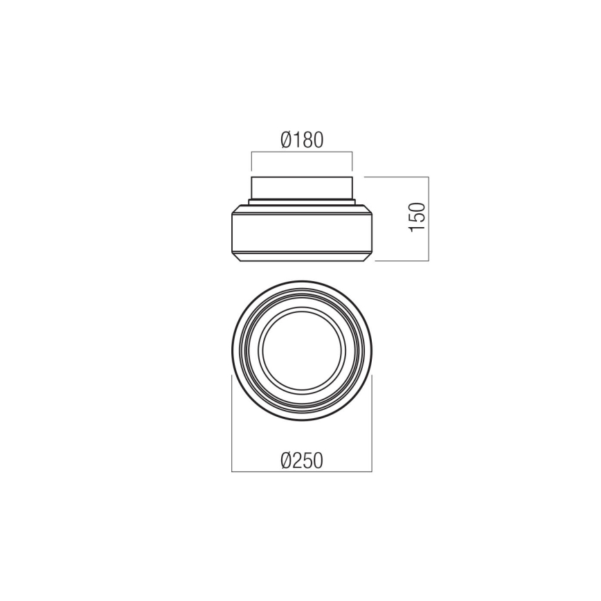 Redo 01-3588 - LED Stropní svítidlo SOLERA LED/18W/230V pr. 25 cm CRI 93 3000/4000K šedá