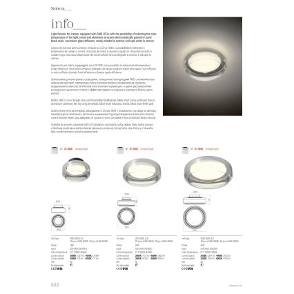 Redo 01-3590 - LED Stropní svítidlo SOLERA LED/36W/230V pr. 45 cm CRI 93 3000/4000K šedá