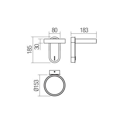Redo 01-3763 - LED Nástěnné svítidlo KEEN LED/6W/230V CRI 90 bílá