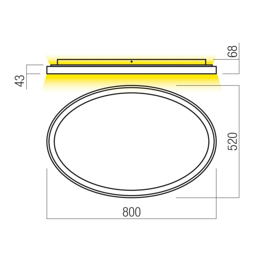 Redo 01-3809 - LED Stmívatelné stropní svítidlo NOBU LED/80W/230V 3000/4000K CRI 90 bílá