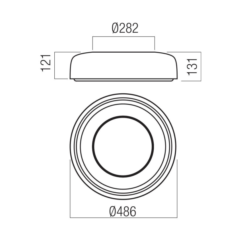 Redo 01-3940 - LED Stropní svítidlo DIP LED/30W/230V 2700/3000/4000/5000/6500K CRI 90 pr. 48,6 cm bílá