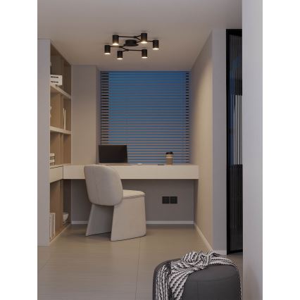 Redo 01-4048 - Bodové svítidlo WEBB 6xGU10/10W/230V černá