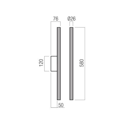 Redo 01-4058 - LED Stmívatelné nástěnné svítidlo NIKOS LED/10W/230V CRI 90 zlatá