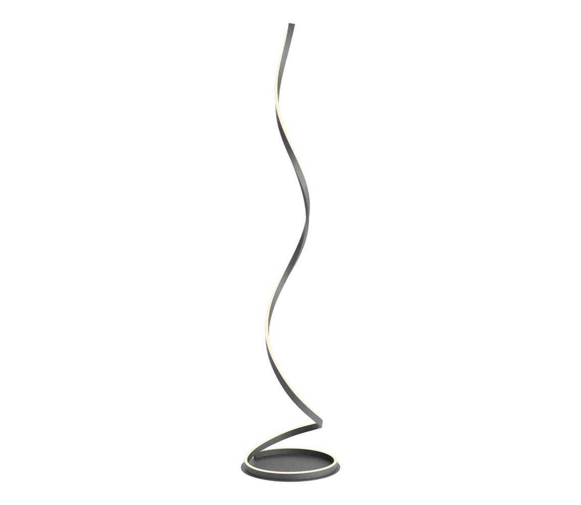 Redo 01-4283 - LED Stmívatelná stojací lampa SCROLL LED/30W/230V černá 01-4283