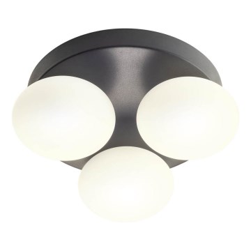 Redo 01-4308 - LED Koupelnové stropní svítidlo OVUM 3xLED/5W/230V 3000/4000K CRI 90 pr. 24 cm IP44 bílá/černá