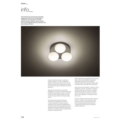 Redo 01-4310 - LED Koupelnové stropní svítidlo OVUM 4xLED/5W/230V 3000/4000K CRI 90 IP44 bílá/mosaz