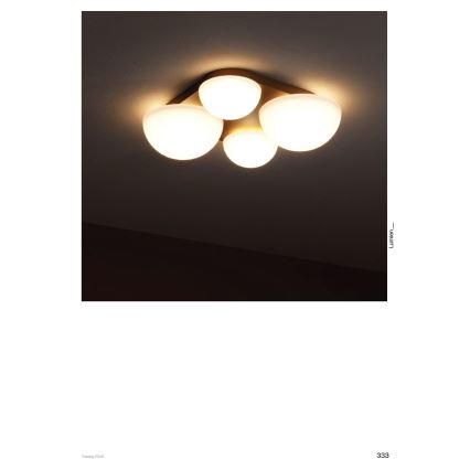 Redo 01-4333 - LED Stropní svítidlo LUMIEN 4xLED/26W/230V 2700/3000K CRI 90 bílá/černá