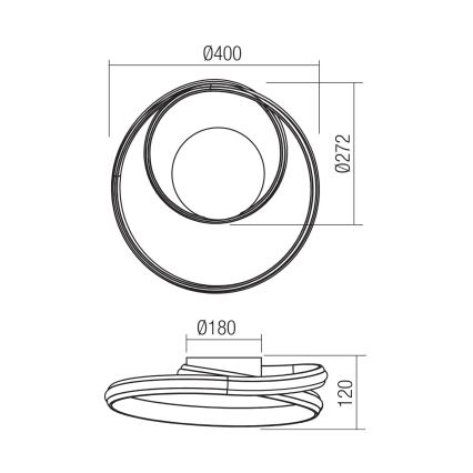 Redo 01-4354 - LED Stmívatelné nástěnné svítidlo TORSION LED/30W/230V 2700/3000/4000K CRI 90 bílá