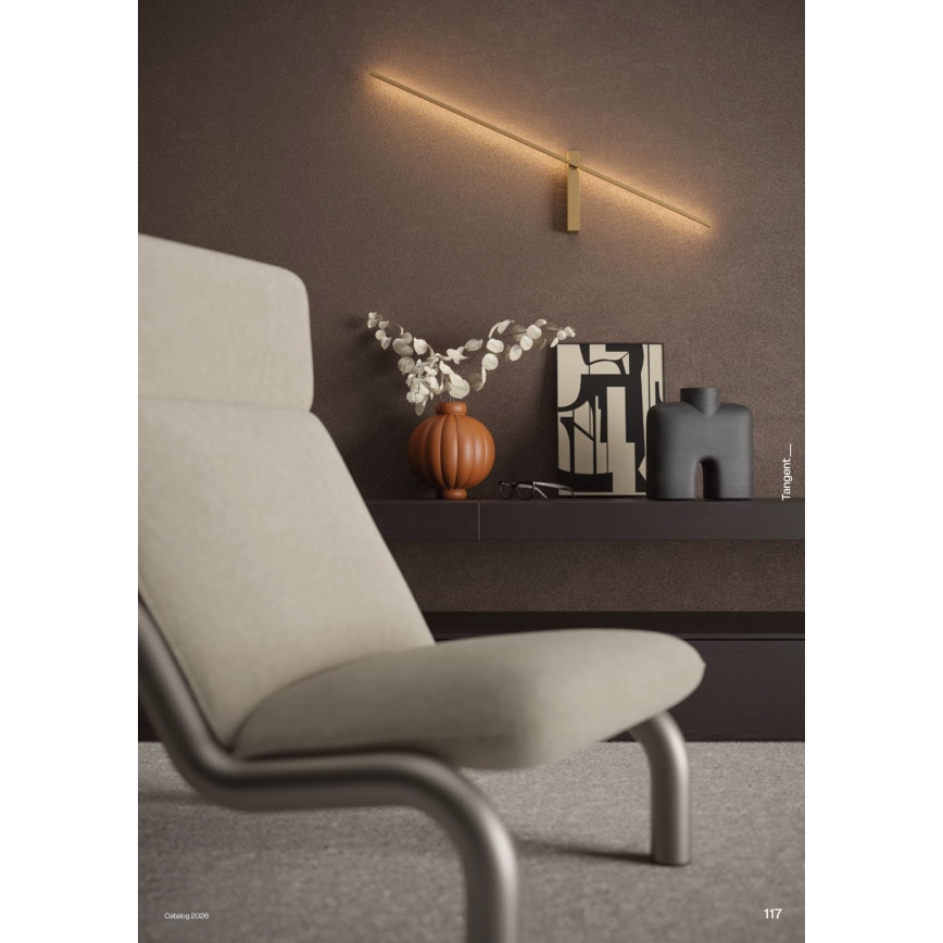 Redo 01-4672 - LED Nástěnné svítidlo TANGENT LED/6W/230V 2700/2850/3000K CRI 90 zlatá