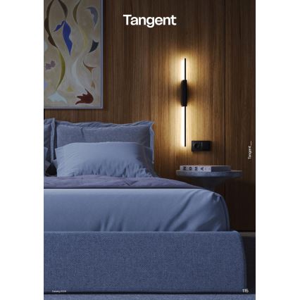 Redo 01-4675 - LED Nástěnné svítidlo TANGENT LED/9W/230V 2700/2850/3000K 73 cm CRI 90 černá