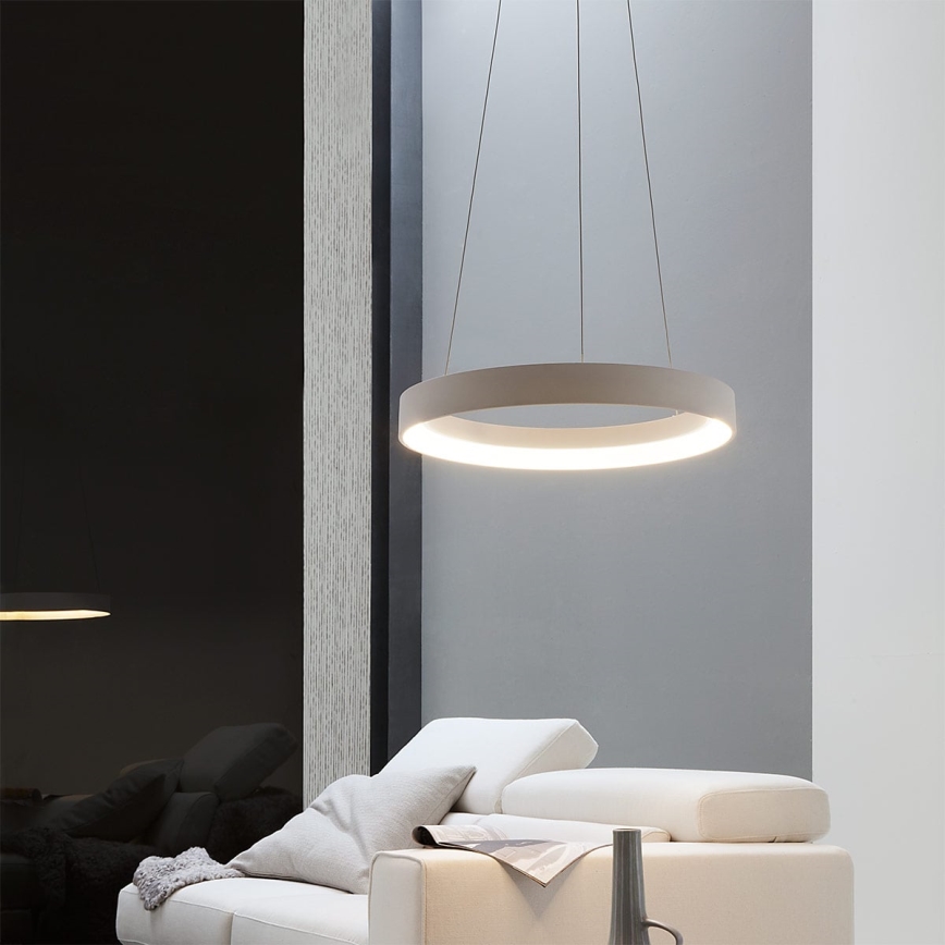 Redo 01-671 - LED Lustr na lanku LOOP LED/38W/230V pr. 45 cm bílá