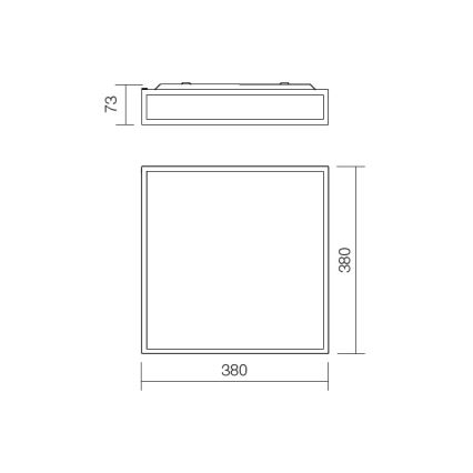 Redo 01-706 - Koupelnové stropní svítidlo EGO 4xE27/52W/230V 38x38 cm IP44 lesklý chrom