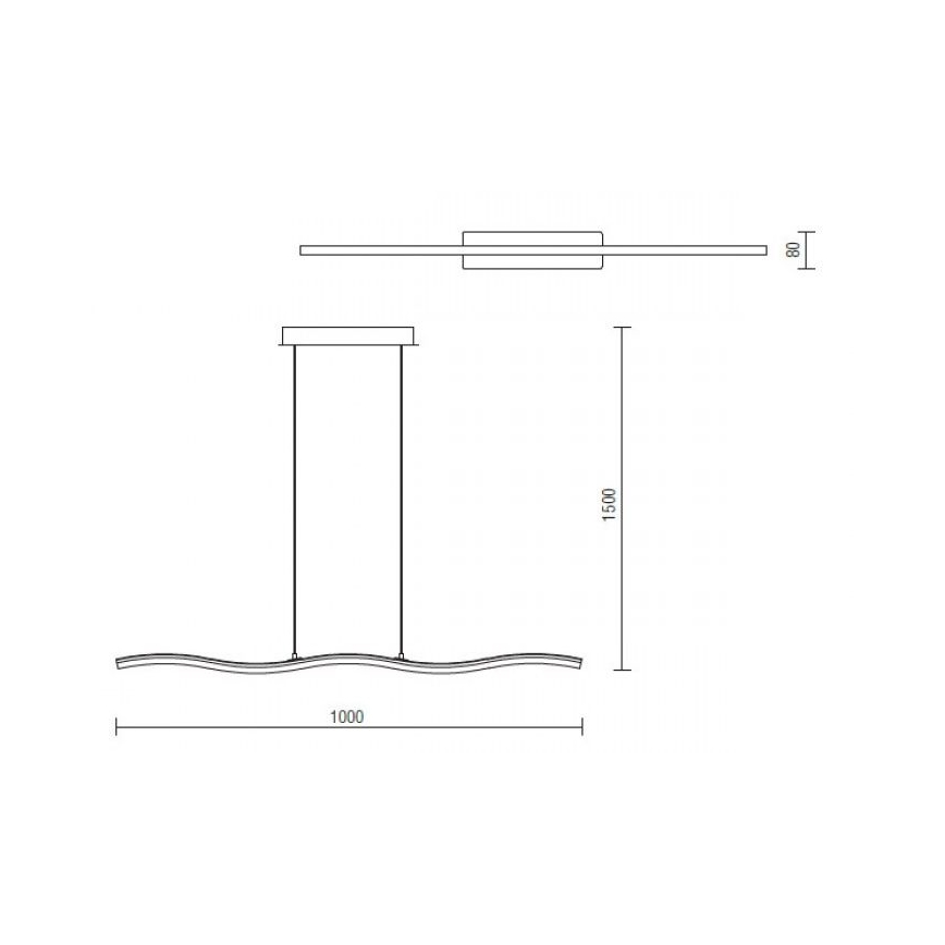Redo 01-893 - LED Lustr na lanku PULSE LED/23,1W/230V matný chrom