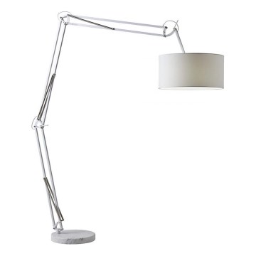 Redo 02-385 - Stojací lampa AZAR 1xE27/42W/230V bílá/chrom