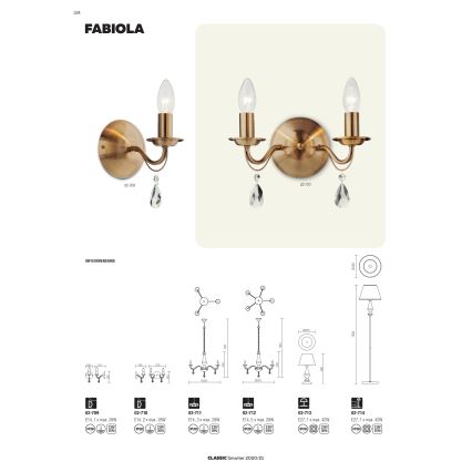 Redo 02-709 - Nástěnné svítidlo FABIOLA 1xE14/28W/230V