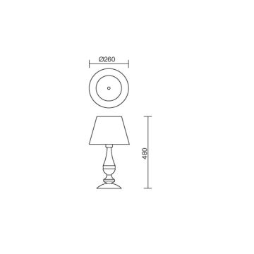 Redo 02-713 - Stolní lampa FABIOLA 1xE27/28W/230V
