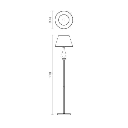 Redo 02-714 - Stojací lampa FABIOLA 1xE27/42W/230V