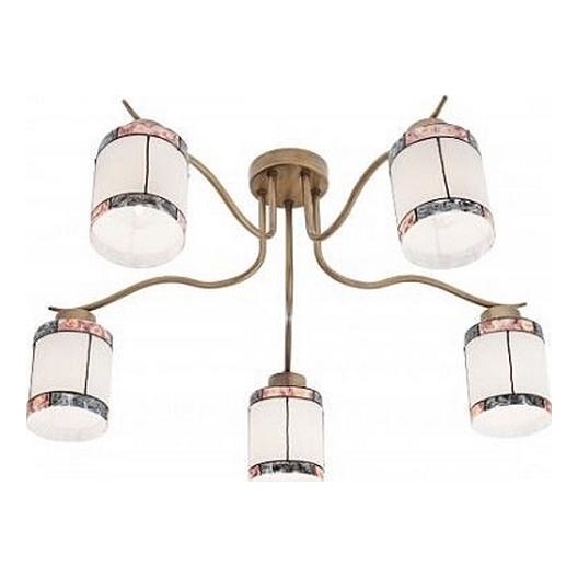 Redo 02-888 - Přisazený lustr DEKOR 5xE27/42W/230V pr. 52,3 cm bronz