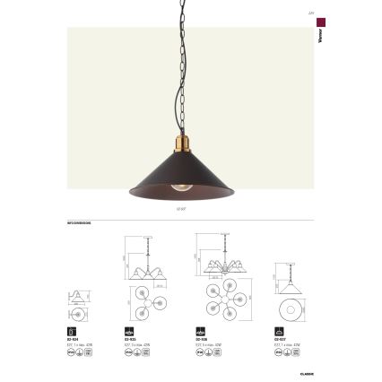 Redo 02-934 - Nástěnné svítidlo VERNER 1xE27/42W/230V