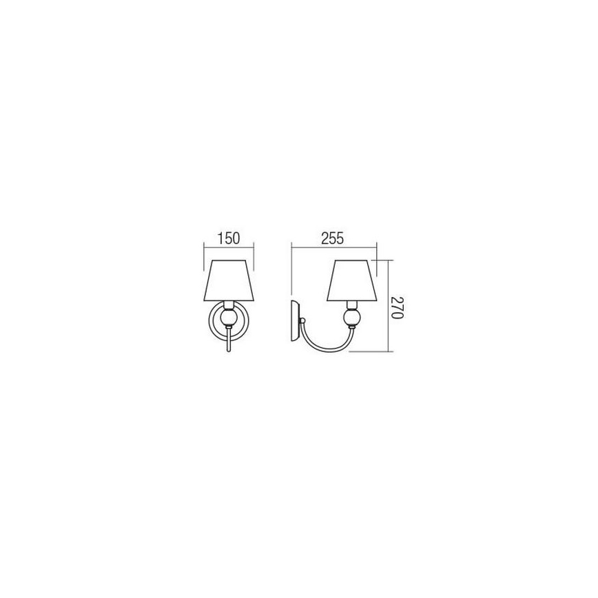 Redo 02-953 - Nástěnná lampa GWEN 1xE14/28W/230V
