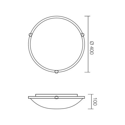 Redo 05-391 - Stropní svítidlo VIRGINIA 2xE27/42W/230V pr. 40 cm krémová
