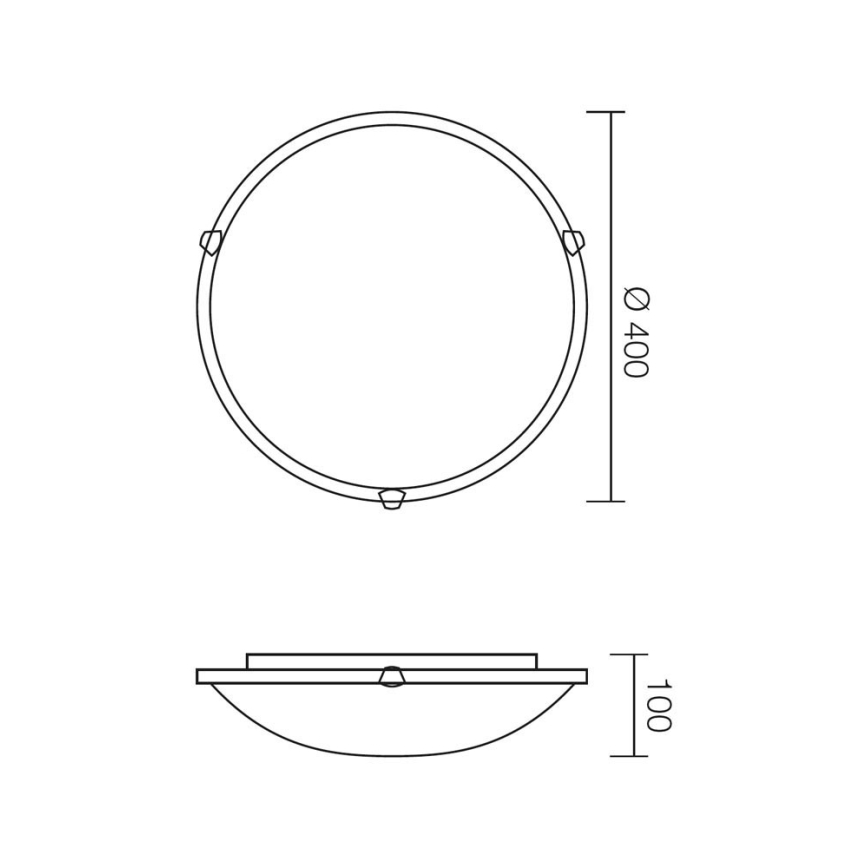 Redo 05-391 - Stropní svítidlo VIRGINIA 2xE27/42W/230V pr. 40 cm krémová