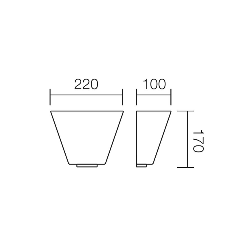 Redo 05-638 - Nástěnné svítidlo ISIS 1xE27/42W/230V