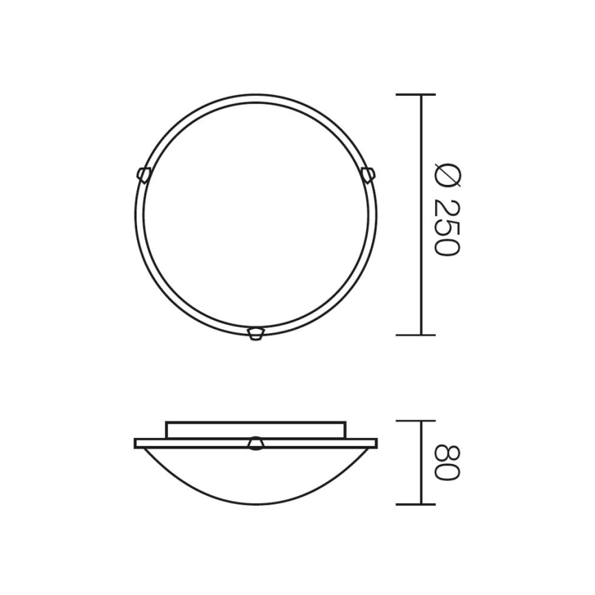 Redo 05-677 - Stropní svítidlo VIRGINIA 1xE27/42W/230V pr. 25 cm bílá