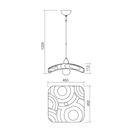 Redo 05-877 - Lustr na lanku COCOON 1xE27/42W/230V bílá