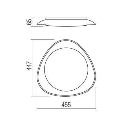 Redo 05-922 - LED Stropní svítidlo VERENA LED/24W/230V antracit