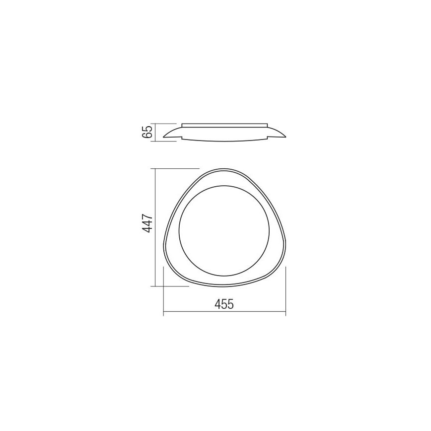 Redo 05-922 - LED Stropní svítidlo VERENA LED/24W/230V antracit