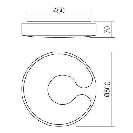 Redo 05-927 - LED RGBW Stmívatelné stropní svítidlo BIGSI LED/48W/230V 3000-6500K pr. 50 cm černá + dálkové ovládání