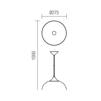 Redo 06-032 - Lustr na lanku COLINE 1xE27/42W/230V