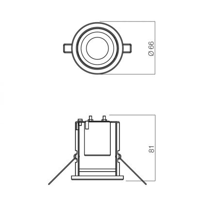 Redo 70213 - Podhledové svítidlo FR 1xE14/30W/230V bílá