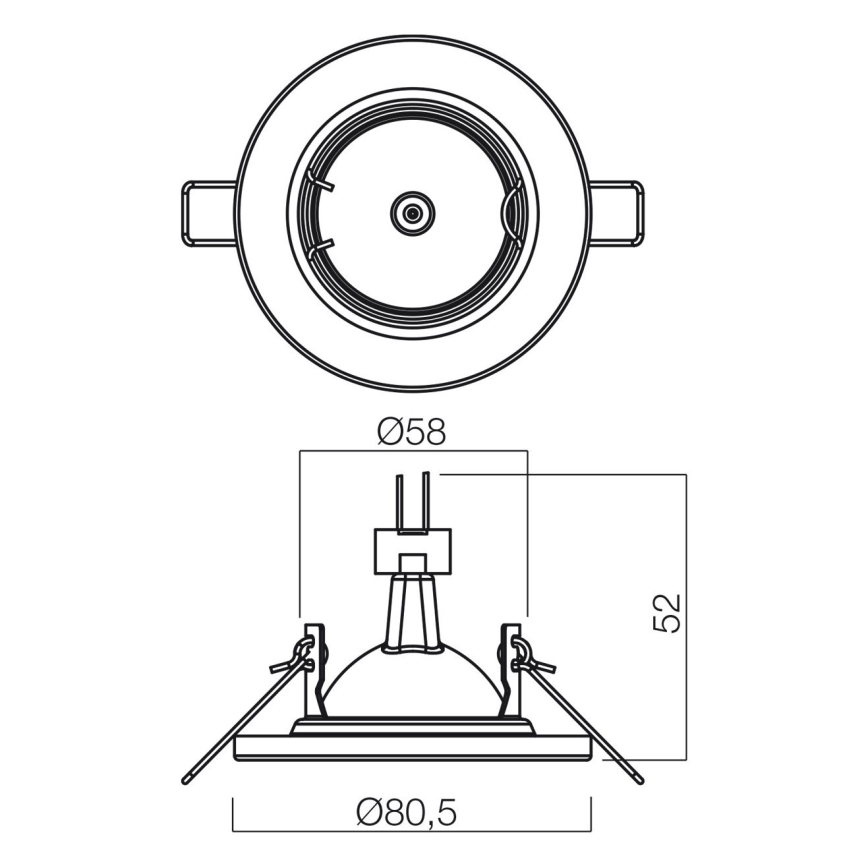 Redo 70308 - Podhledové svítidlo MT 1xGU5,3/50W/12V lesklý chrom