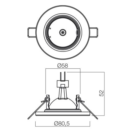 Redo 70309 - Podhledové svítidlo MT 1xGU5,3/50W/12V matný chrom