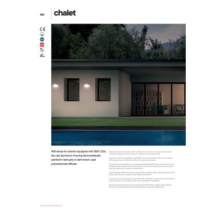 Redo 90002 - LED Venkovní nástěnné svítidlo CHALET LED/8W/230V IP54