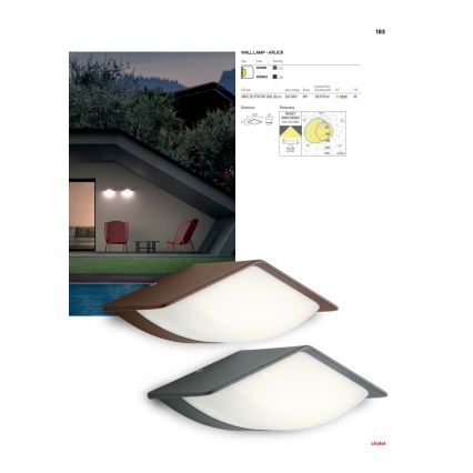 Redo 90002 - LED Venkovní nástěnné svítidlo CHALET LED/8W/230V IP54