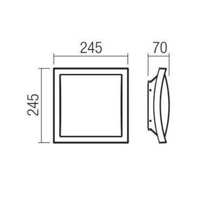 Redo 90007 - LED Venkovní stropní svítidlo TALLIN LED/21W/230V 24,5x24,5 cm IP54 antracit