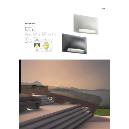 Redo 90009 - LED Venkovní orientační svítidlo TAMPA LED/11W/230V IP54 bílá