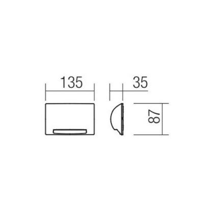 Redo 90009 - LED Venkovní orientační svítidlo TAMPA LED/11W/230V IP54 bílá