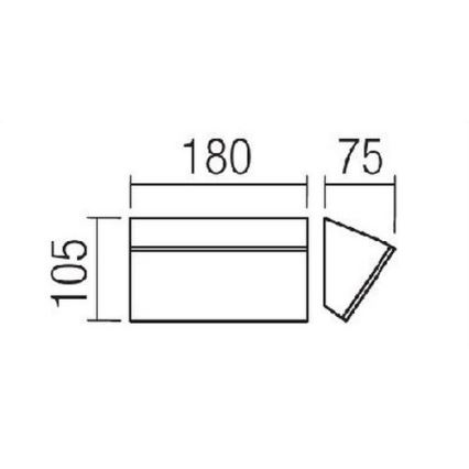 Redo 90015 - LED Venkovní nástěnné svítidlo TOKYO LED/12W/230V IP54