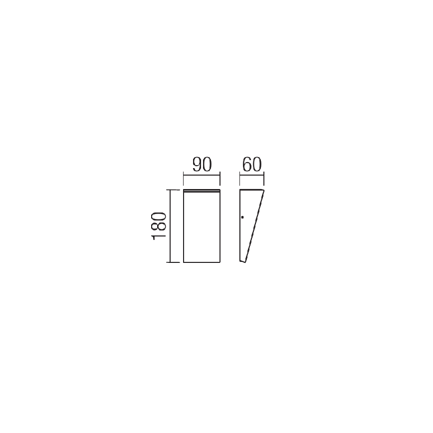 Redo 90019 - LED Venkovní nástěnné svítidlo TOKYO LED/12W/230V 3000K IP54 šedá
