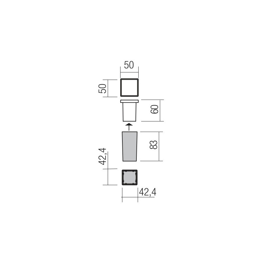 Redo 90041 - LED Venkovní zápustné svítidlo INCAS LED/2,3W/230V IP65
