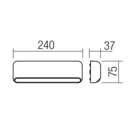 Redo 90072 - LED Venkovní nástěnné svítidlo SAPO 1xLED/5W/230V IP65