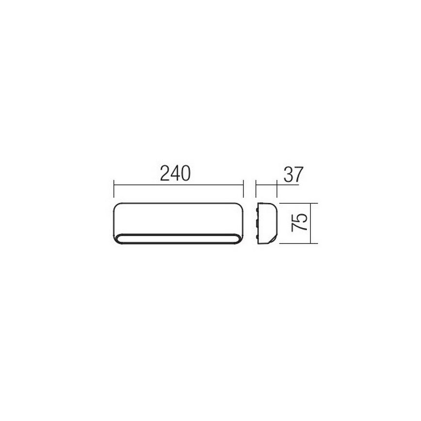 Redo 90072 - LED Venkovní nástěnné svítidlo SAPO 1xLED/5W/230V IP65