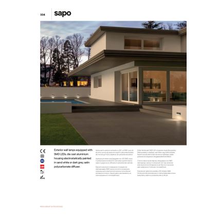 Redo 90072 - LED Venkovní nástěnné svítidlo SAPO LED/5W/230V IP65