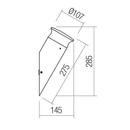 Redo 90073 - LED Venkovní nástěnné svítidlo ALGON LED/9W/230V IP65 černá