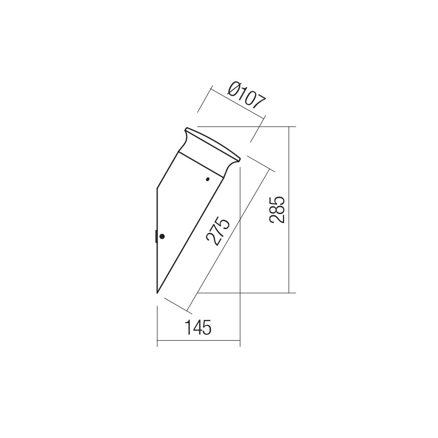 Redo 90073 - LED Venkovní nástěnné svítidlo ALGON LED/9W/230V IP65 černá